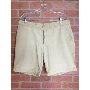 Patagonia Men's Organic Cotton Flat Front Chino Shorts Pockets Tan Size 35
